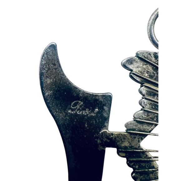 Signed Artisan Fish Pendant & Earrings Set Silver Tone Nautical Boho Jewelry - Picture 6 of 10